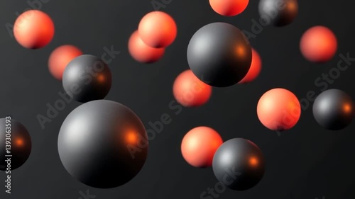 Abstract Composition: Floating Spheres in Dark Space