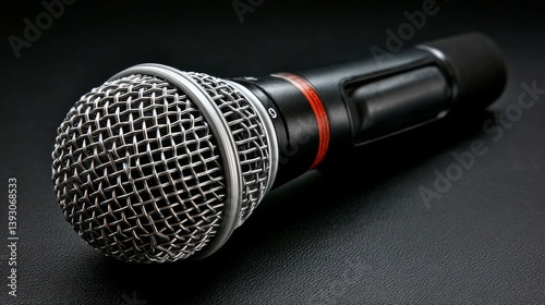 Obraz na płótnie Professional microphone on a dark background, ideal for music and broadcasting w salonie