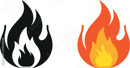 Fire flame Vector Art, Icons, and Graphics