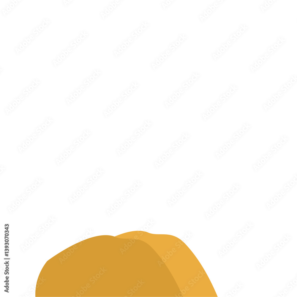 Flat Style Desert Rocks Illustration