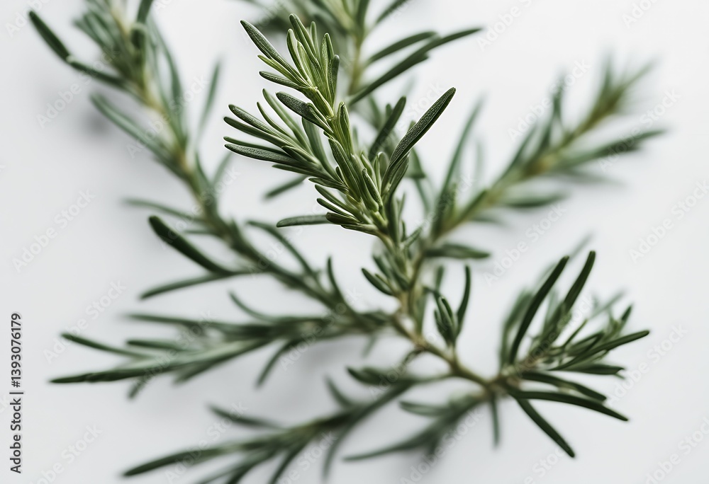 rosemary top background isolated white view tree branch twig bunch food topview isolate raw therapy spice homegrown fresh herb plant fragrance herbal healthy ingredient eating health organic leaf