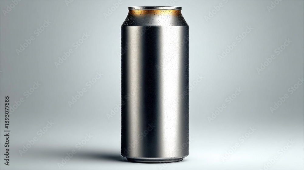 Sleek aluminum can ready for branding and design applications