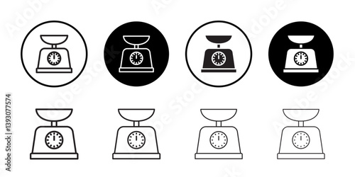 Scales icon outline collection or set in black and white