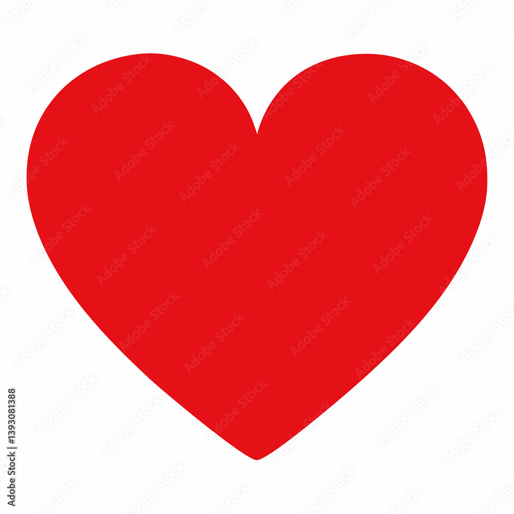 red heart on white background