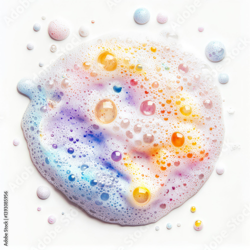 soap bubbles isolated on white