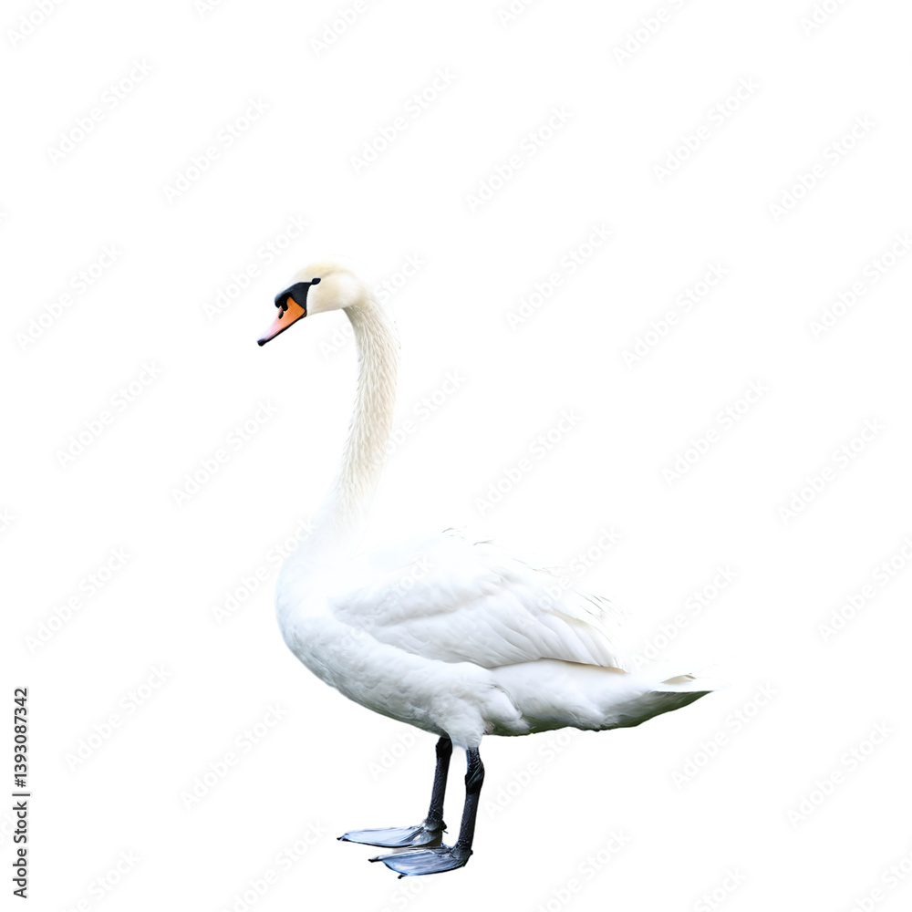 white swan isolated on transparent background white swan isolated on transparent background
