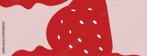 A label design for a strawberry jam jar, crafted in an elegant and modern style.