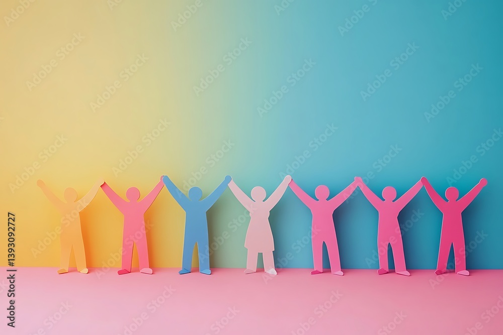 Fototapeta premium Diverse People Holding Hands Teamwork Collaboration1
