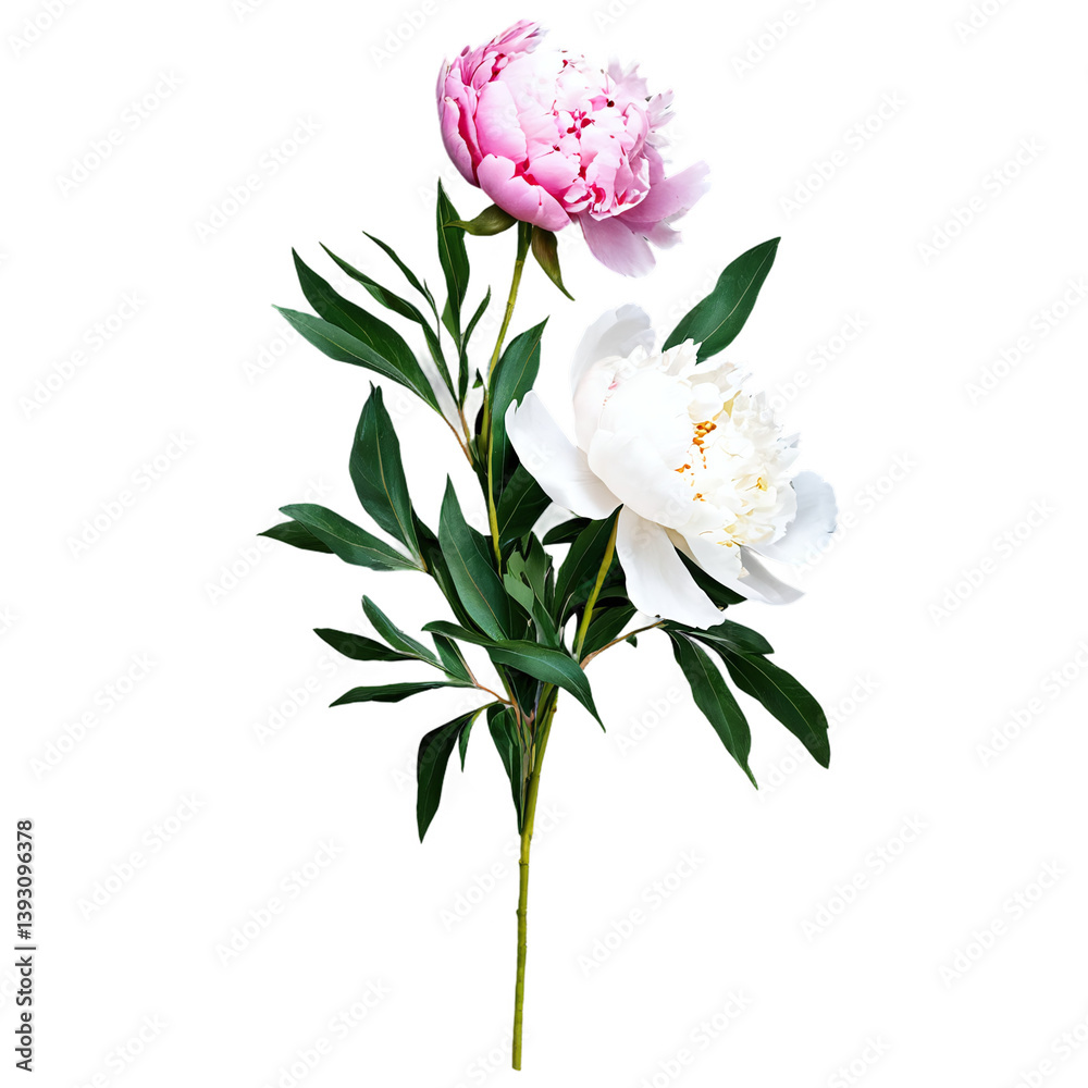 peonies bouquet isolated on transparent background peonies bouquet isolated on transparent background
