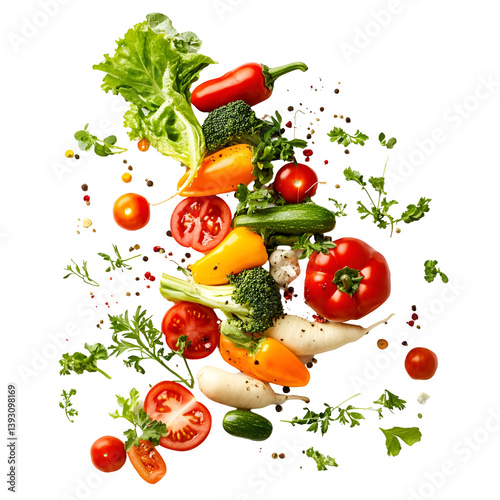 Vibrant vegetables fresh ingredients healthy eating