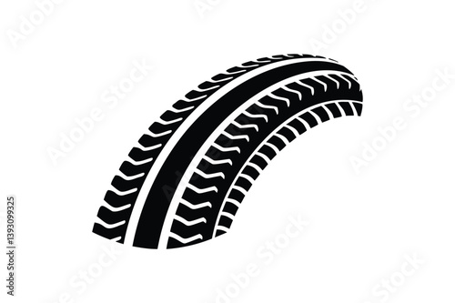 Trace of the terrain tire icon silhouette