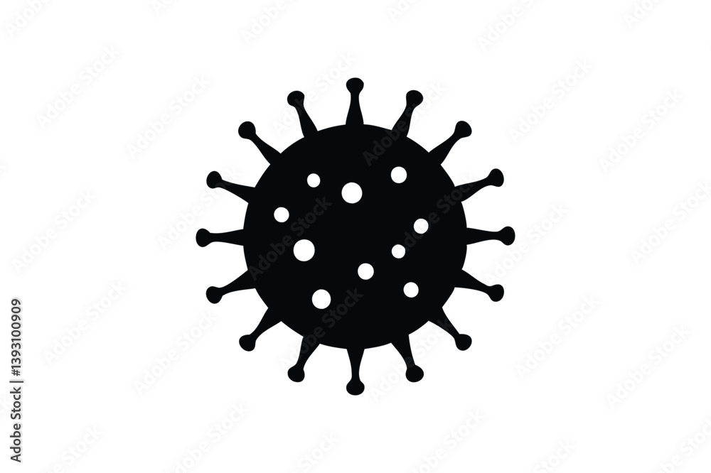 Virus grey silhouette Virus grey silhouette