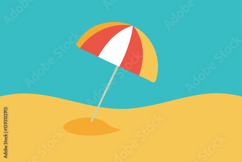 summer beach with umbrella