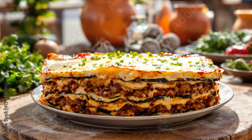 mousska moussaka gastronomic lunch specialty