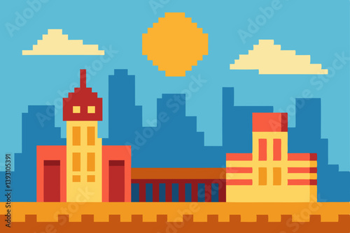 vector illustration of city