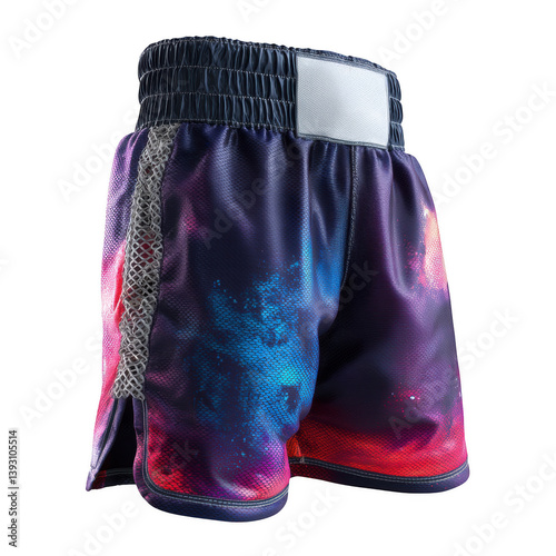 Dynamic kickboxing fight shorts mockup on for sports apparel showcase