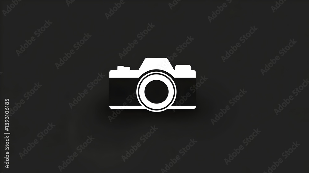 A minimalist camera logo with a sleek, professional design, ideal for photographers, media companies, and visual content brands seeking a strong, modern identity. A minimalist camera logo with a sleek, professional design, ideal for photographers, media companies, and visual content brands seeking a strong, modern identity.
