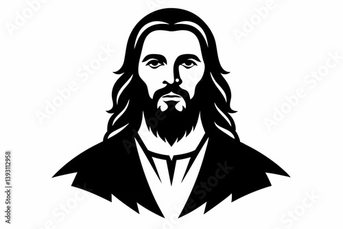 jesus christ sihouette black vector