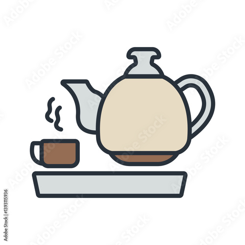 tea icons isolated on White Background. Flat style design
