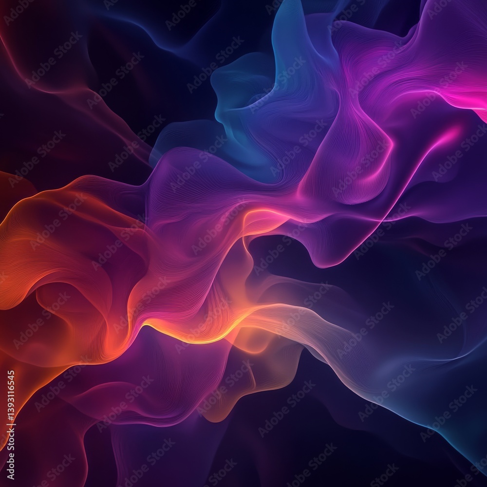 Obraz premium abstract art featuring chromatic fractals with liquid distortion isolated on a minimalistic background