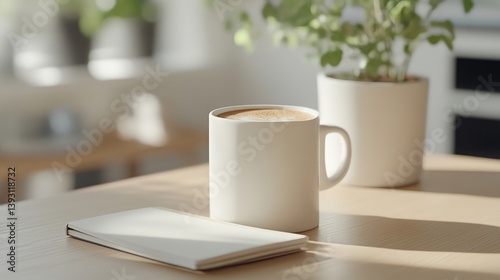 Cozy coffee break in a bright room