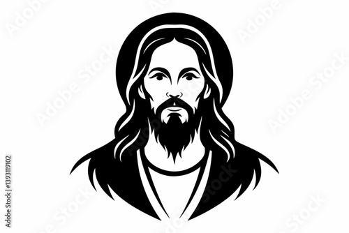 jesus christ sihouette black vector