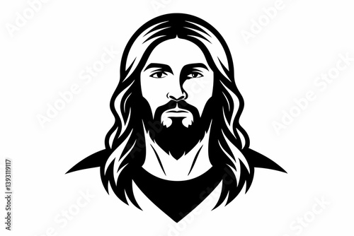 jesus christ sihouette black vector