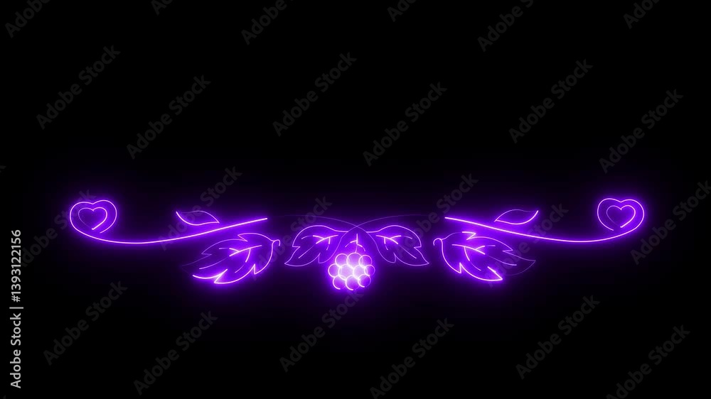  Neon Wedding elements Pack Wedding Elements. Wedding Elements for Invitation. Transparent Background. Wedding decoration flower titles copy space for text leaf wreath  animation With alpha channel.