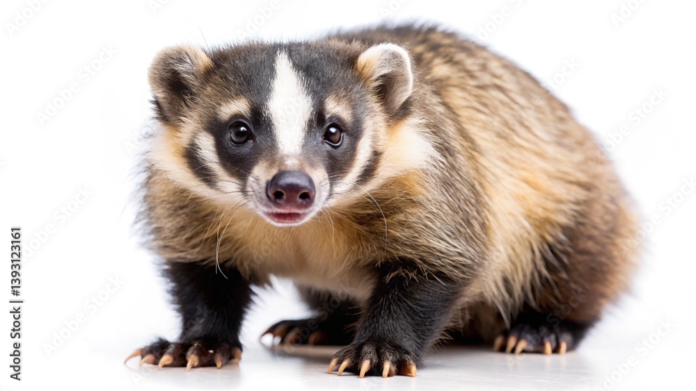 palawan stink badger isolated on white background palawan stink badger isolated on white background
