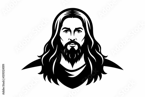 jesus christ sihouette black vector