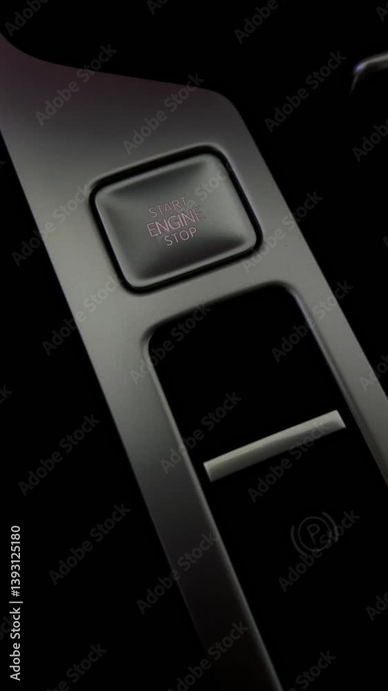 Start stop engine button. Modern transport and technology Start stop engine button. Modern transport and technology