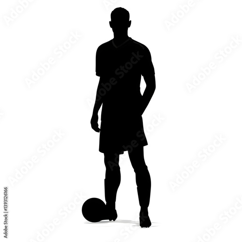 silhouette of a footballer