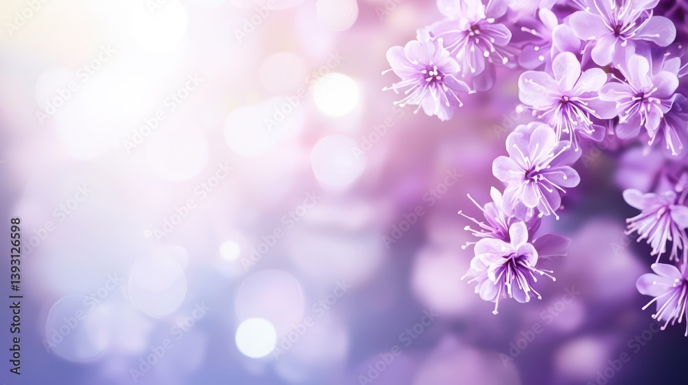 Purple Abstract background of blurred purple flowers, creating a soft and artistic effect Purple Abstract background of blurred purple flowers, creating a soft and artistic effect