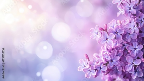 Purple Close up of lilac blossoms in full bloom, filling the air with a soft and delicate fragrance