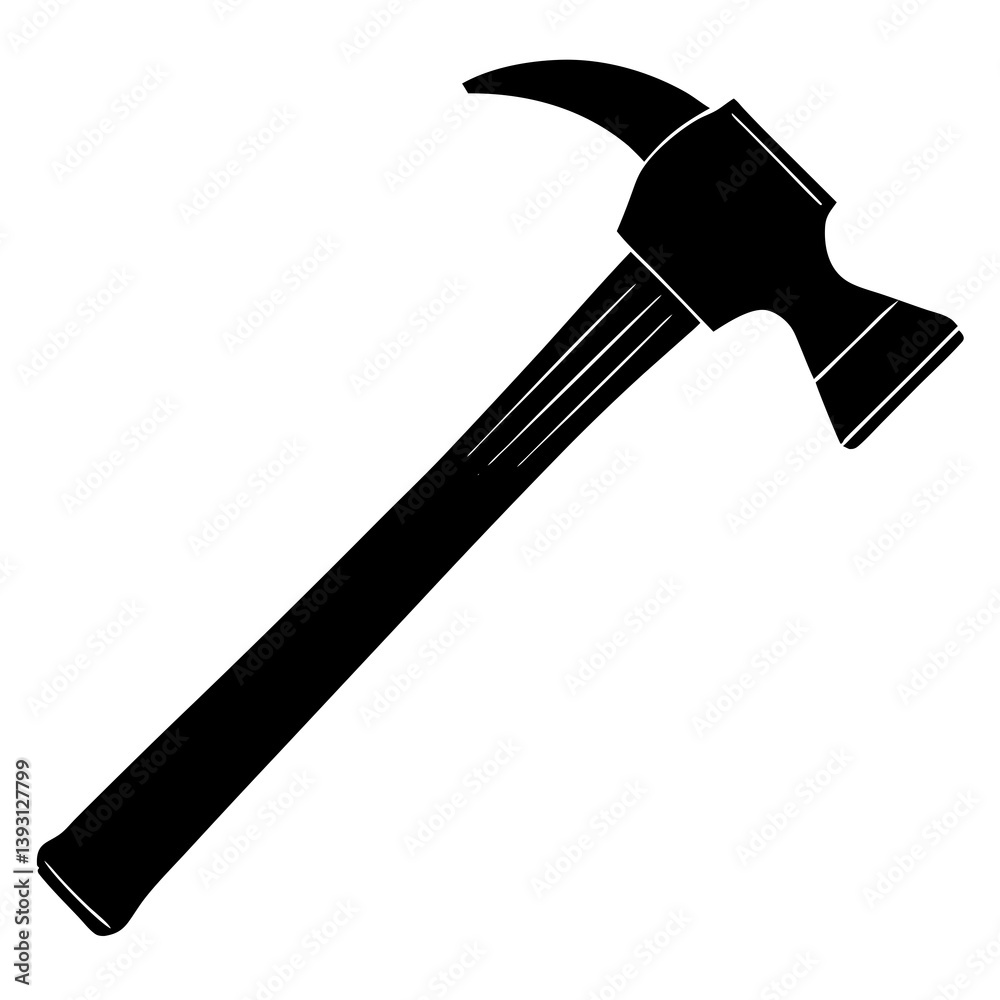 Hammer silhouette vector illustration Hammer silhouette vector illustration