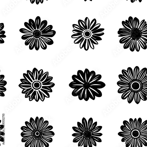 Collection of Daisies pattern vector designs, Daisies pattern illustration