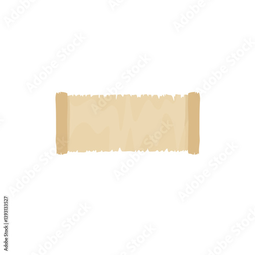 Cartoon ancient parchment scroll and old paper manuscript
