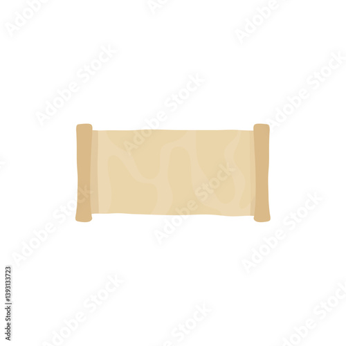 Cartoon ancient parchment scroll and old paper manuscript