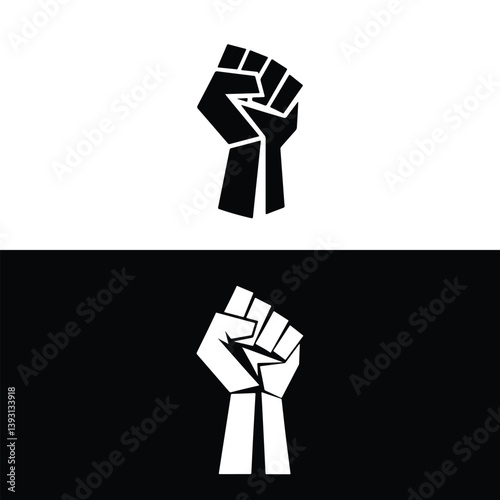 International labor day. 1 may, Hand Up Proletarian Revolution. Fist of revolution.