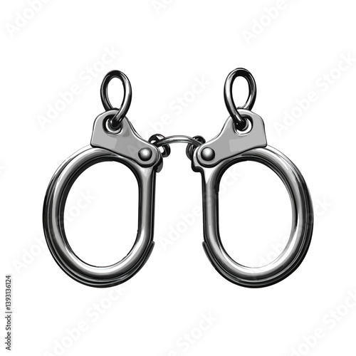 Handcuffs, tools, vector, transparent background