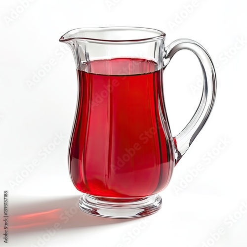 Clear glass pitcher filled with red liquid (1)