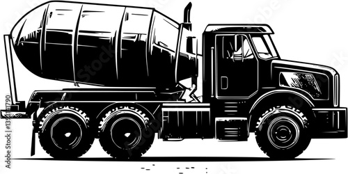 Cement mixer, Construction vehicle vector design, Cement mixer, Construction vehicle illustration art