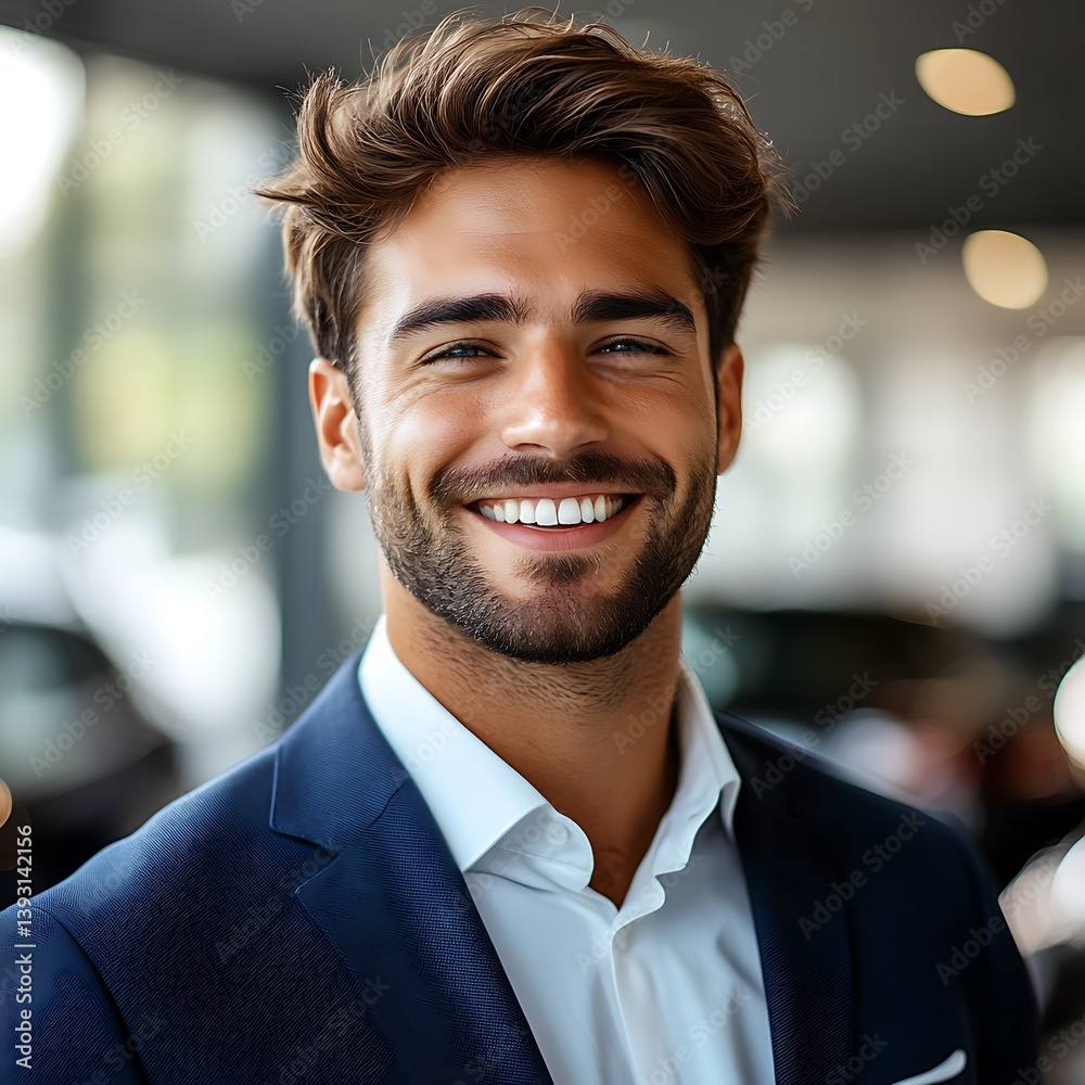A handsome man with a big smile in a suit A handsome man with a big smile in a suit