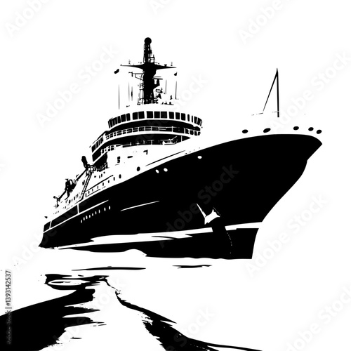 Icebreaker, Ship vector design, Icebreaker, Ship vector illustration