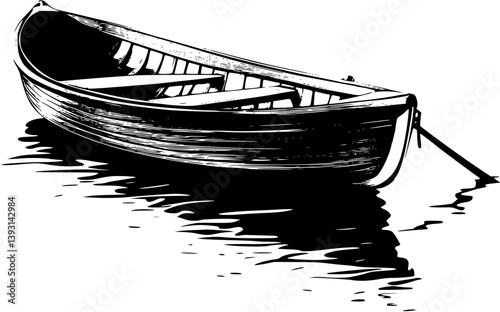 Rowing boat, Boat vector design, Rowing boat, Boat vector graphic