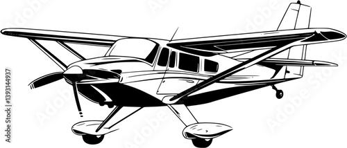 Cessna, Light aircraft vector design, Cessna, Light aircraft illustration art
