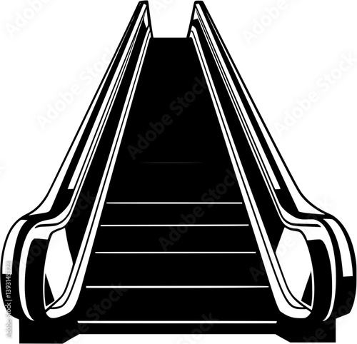 Escalator vector design, Escalator vector graphic