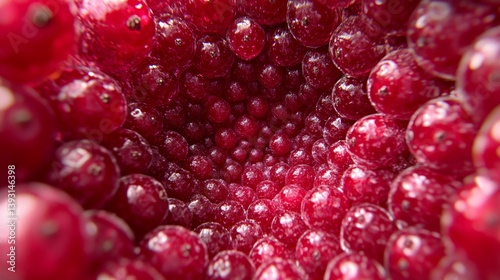 Perfectly symmetrical berries arranged in a spiral pattern