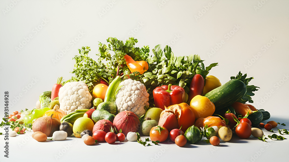 Vibrant Colorful Fresh Produce Abundance Healthy Eating Delight Vibrant Colorful Fresh Produce Abundance Healthy Eating Delight