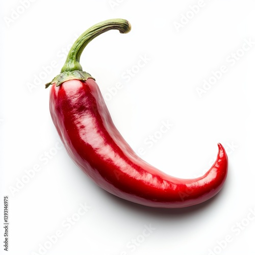 Obraz na płótnie Red hot chili pepper isolated on white background w salonie